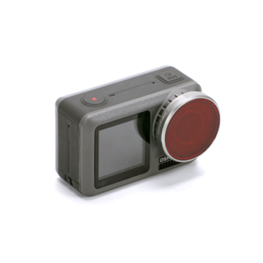 Green.L Filtro de lente de cámara de filtro rojo impermeable para cámara de acción DJI Osmo
